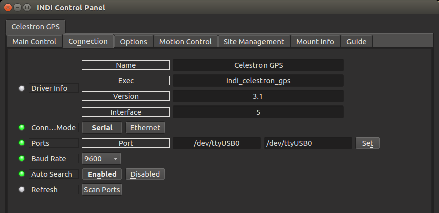 celestron connection