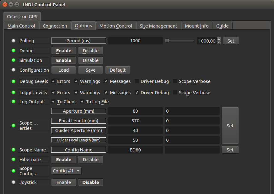 celestron options