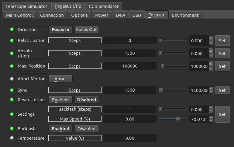 Focuser Control