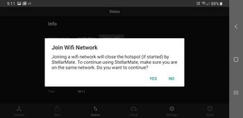 app device wifi warning