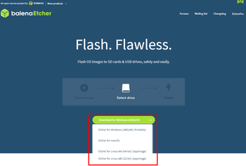 balenaEtcher download